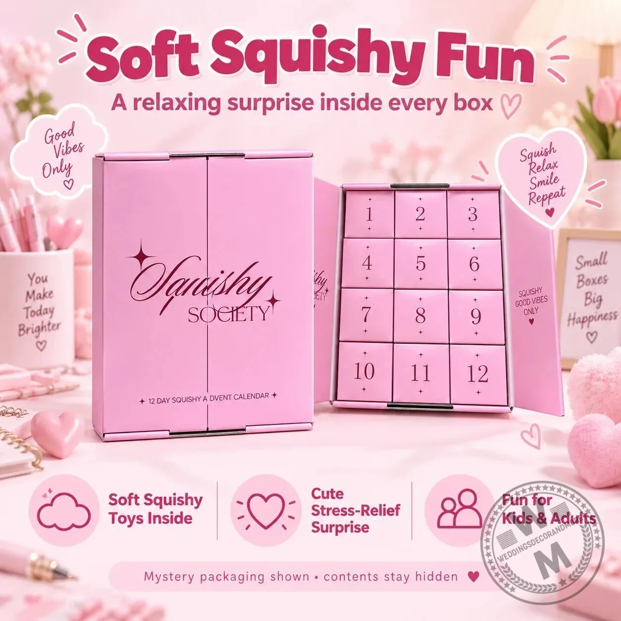 🎀 Pink Squishy Advent Calendar 🎁 24 Days of Soft, Satisfying Holiday Surprises 10 🎀 Pink Squishy Advent Calendar 🎁 24 Days of Soft, Satisfying Holiday Surprises