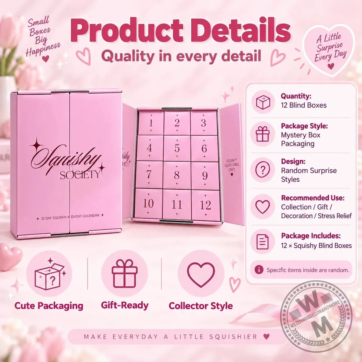 🎀 Pink Squishy Advent Calendar 🎁 24 Days of Soft, Satisfying Holiday Surprises 12 🎀 Pink Squishy Advent Calendar 🎁 24 Days of Soft, Satisfying Holiday Surprises