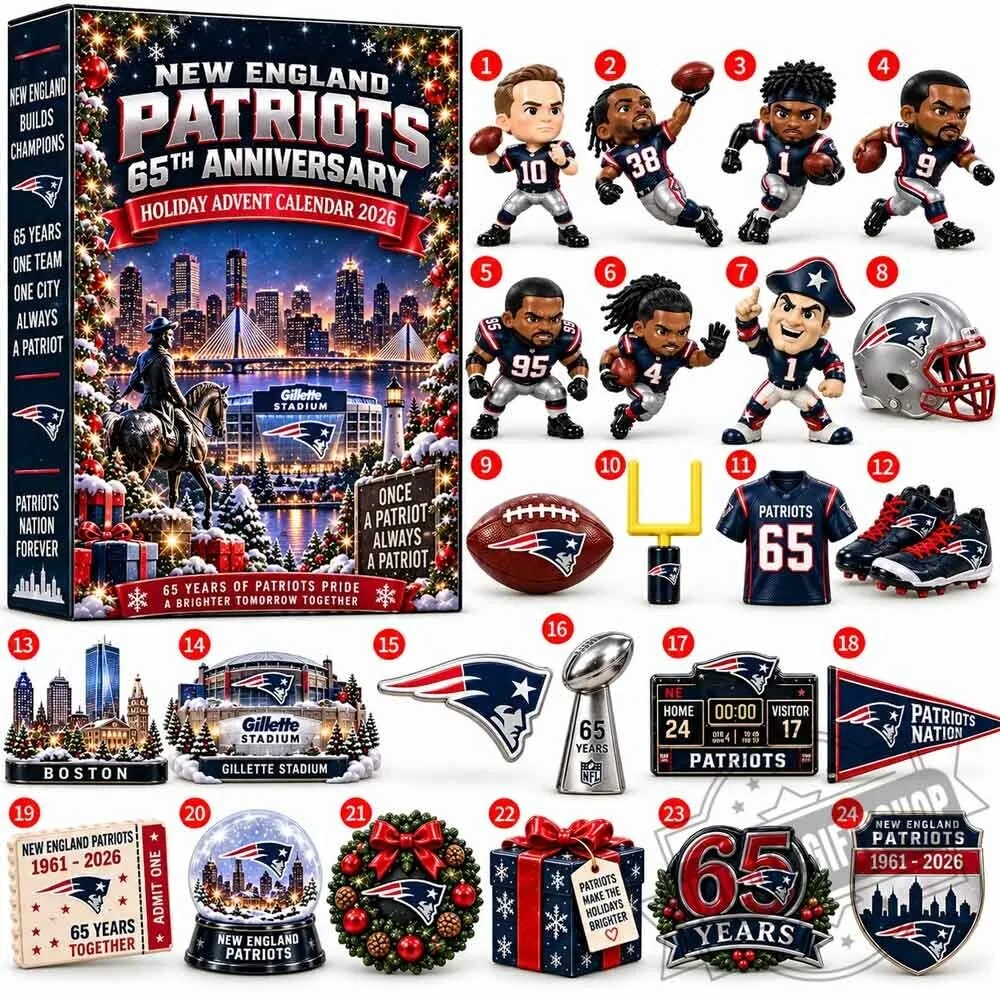 New England Patriots 65th Anniversary Holiday Advent Calendar 2026 3 New England Patriots 65th Anniversary Holiday Advent Calendar 2026