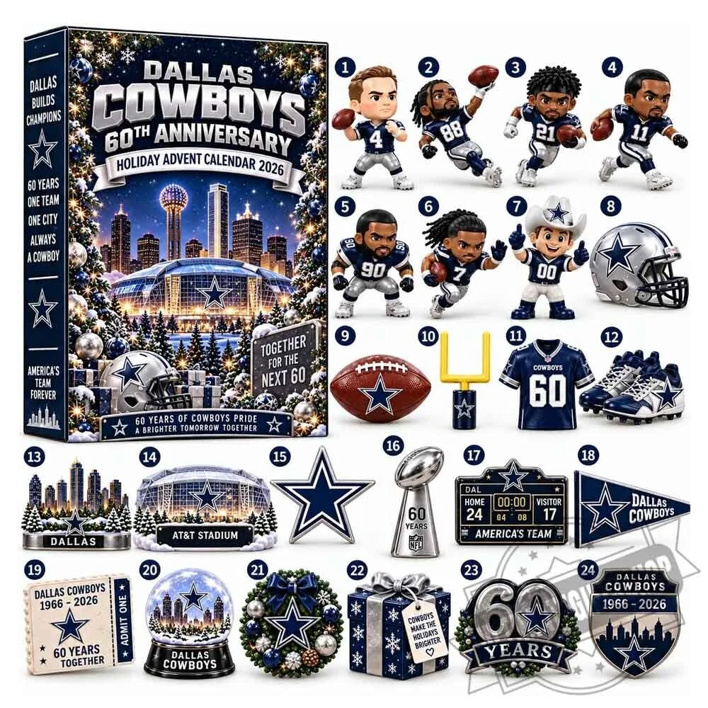 Dallas Cowboys 60th Anniversary Holiday Advent Calendar 2026 2 Dallas Cowboys 60th Anniversary Holiday Advent Calendar 2026
