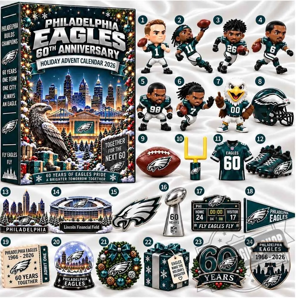 Philadelphia Eagles 60th Anniversary Holiday Advent Calendar 2026 3 Philadelphia Eagles 60th Anniversary Holiday Advent Calendar 2026