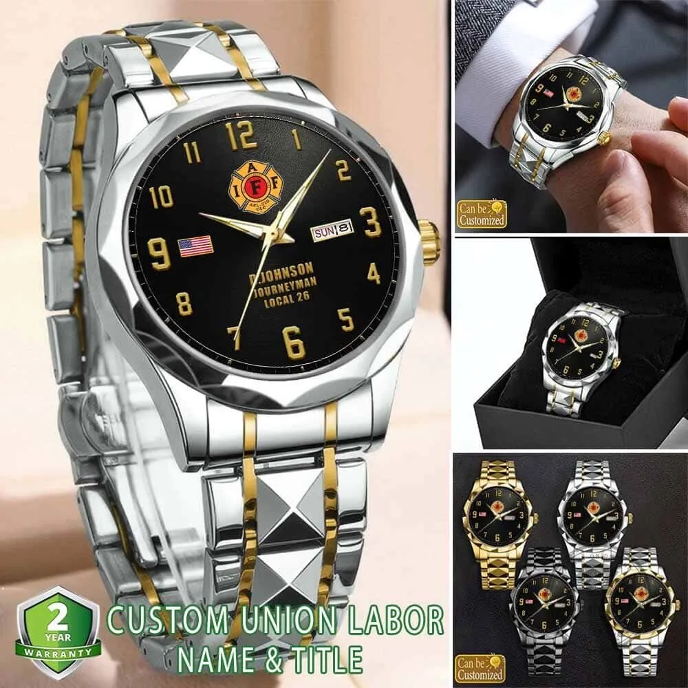 International Association of Fire Fighters AFL-CIO Union Stainless Steel Watch 5 International Association of Fire Fighters AFL-CIO Union Stainless Steel Watch