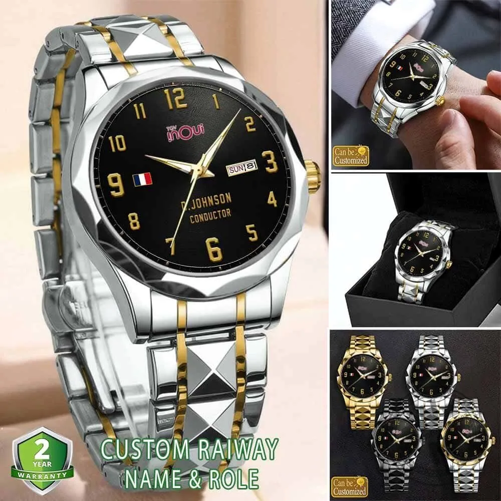TGV inOui French Railways Personalized Stainless Steel Watch 5 TGV inOui French Railways Personalized Stainless Steel Watch