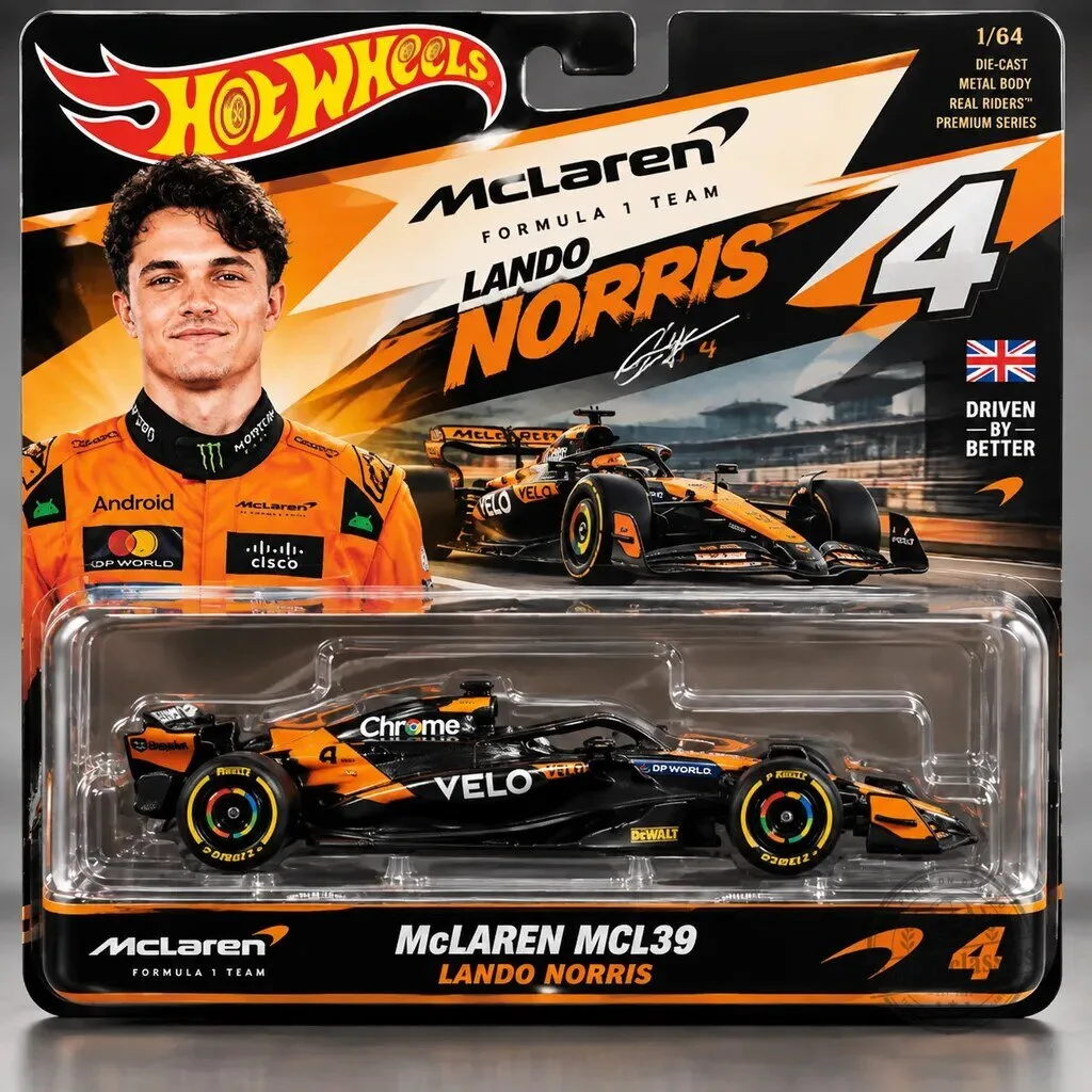 McLaren Formula 1 Team Lando Norris MCL39 Hot Wheels Die-Cast Metal Toy Car