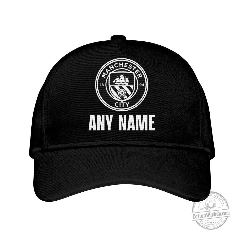 Manchester City Football Club Personalized Name Black Baseball Cap Hat 4 Manchester City Football Club Personalized Name Black Baseball Cap Hat