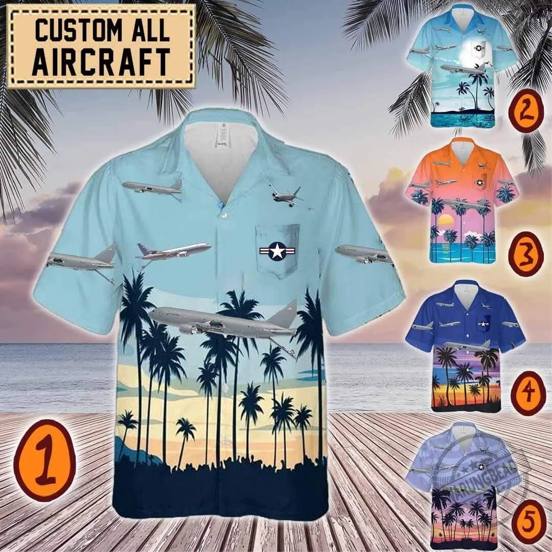 Boeing KC-46 Pegasus Military Aircraft Hawaiian Shirt