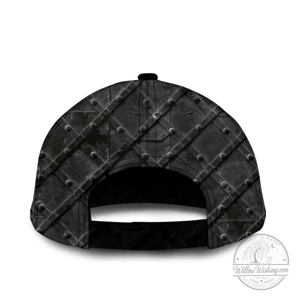 Val-d'Or Foreurs Personalized Name Black Metal Design Baseball Cap Hat 11 Val-d
