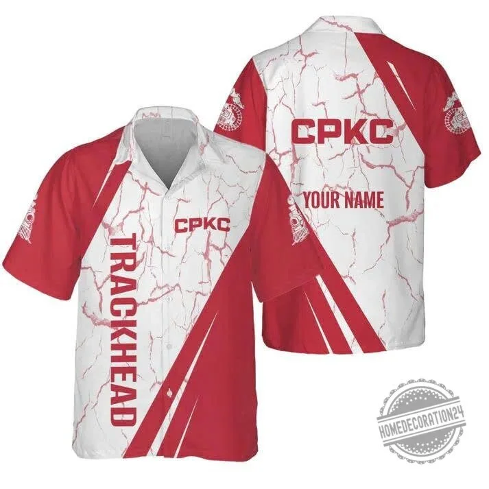 Personalized Canadian Pacific Kansas City CPKC Trackhead Hawaiian Shirt