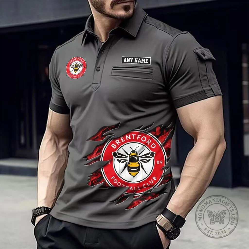 Brentford Football Club Personalized Men's Polo Shirt 6 Brentford Football Club Personalized Men