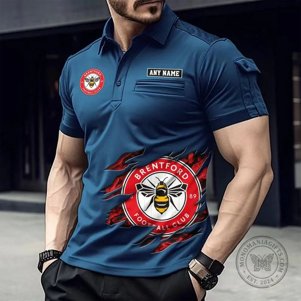 Brentford Football Club Personalized Men's Polo Shirt 8 Brentford Football Club Personalized Men
