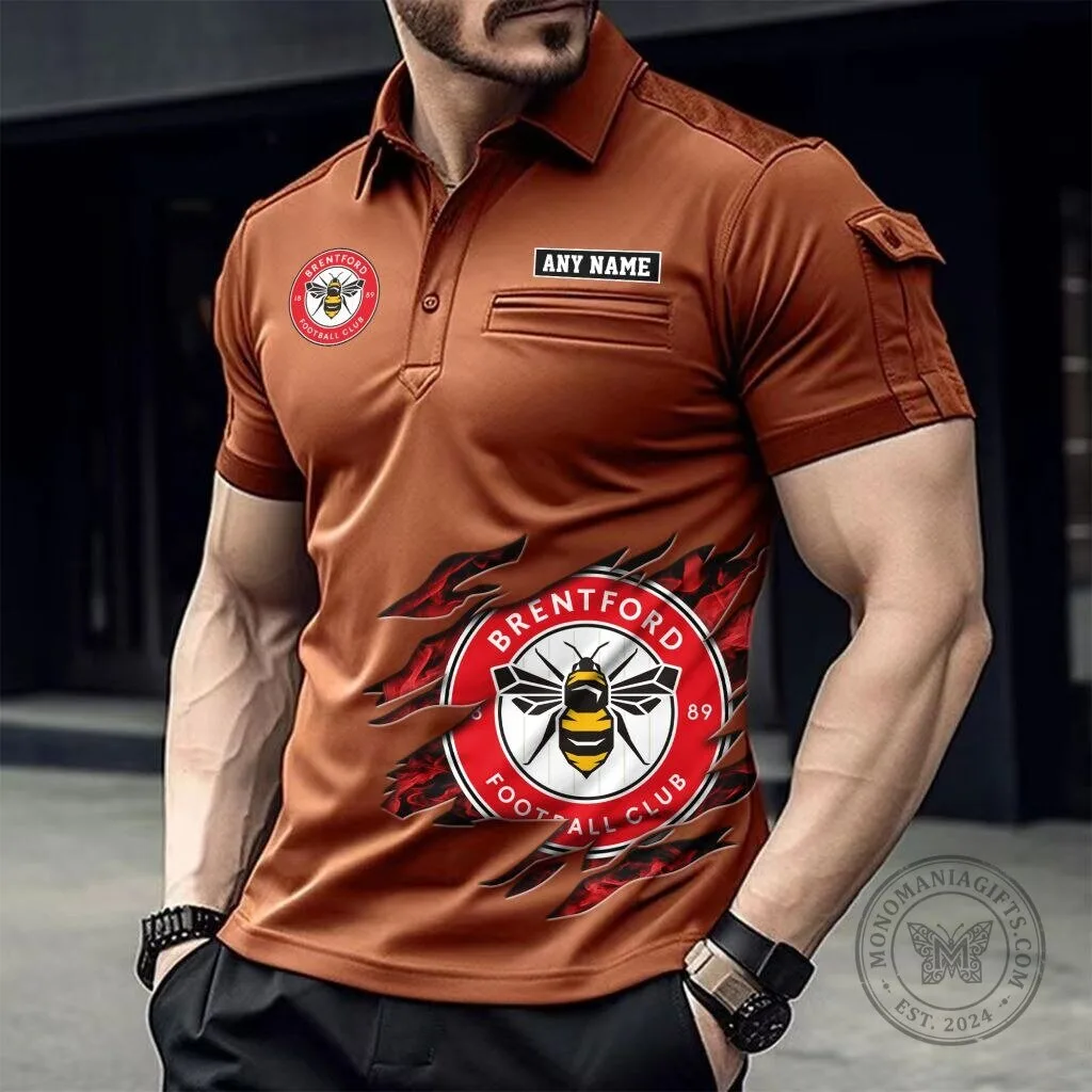 Brentford Football Club Personalized Men's Polo Shirt 9 Brentford Football Club Personalized Men