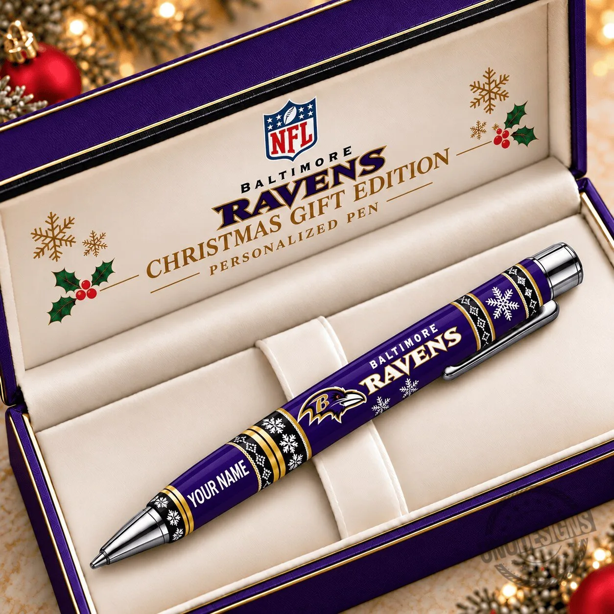 Baltimore Ravens Christmas Gift Edition Personalized Ballpoint Pen
