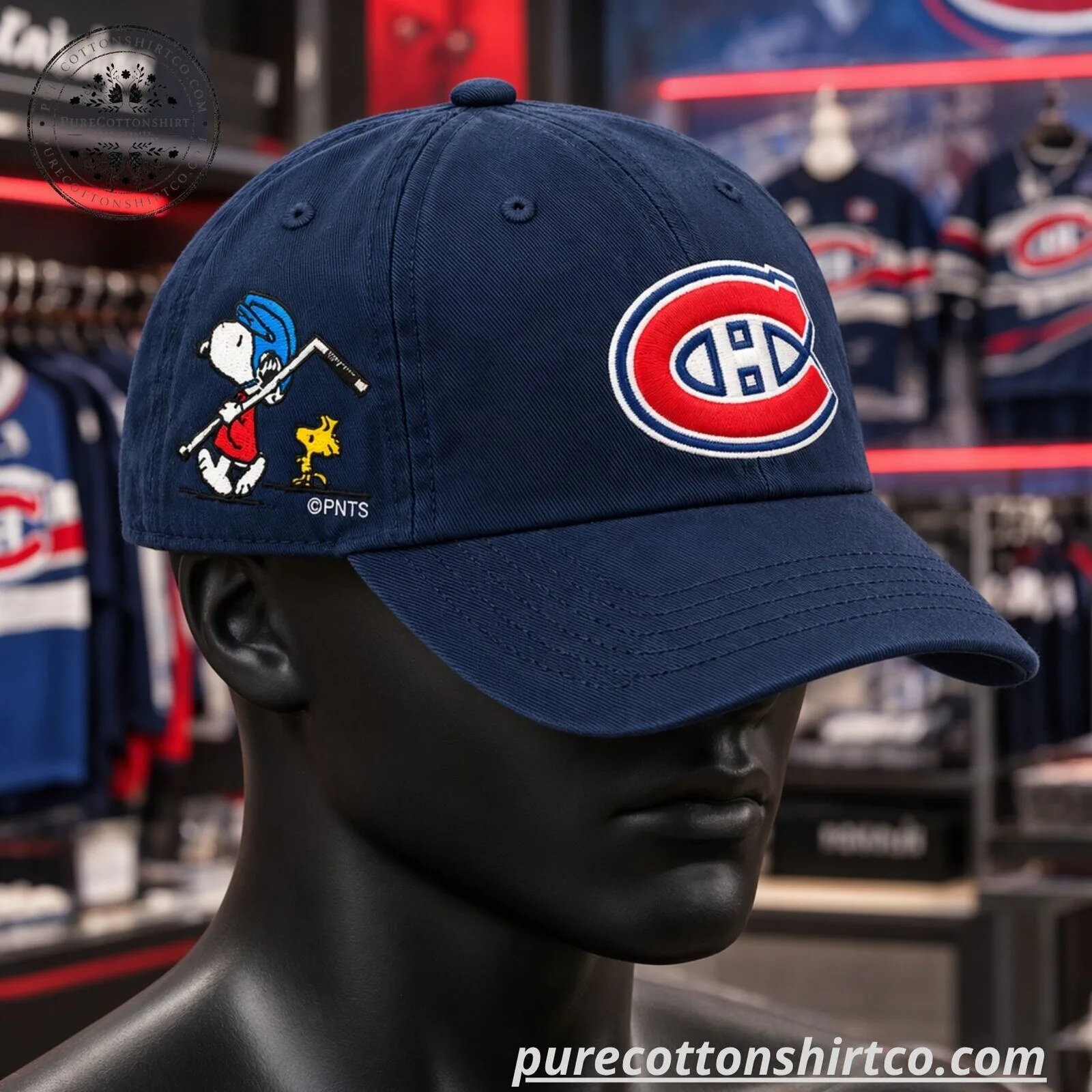 Montreal Canadiens Snoopy Baseball Cap Hat 6 Montreal Canadiens Snoopy Baseball Cap Hat