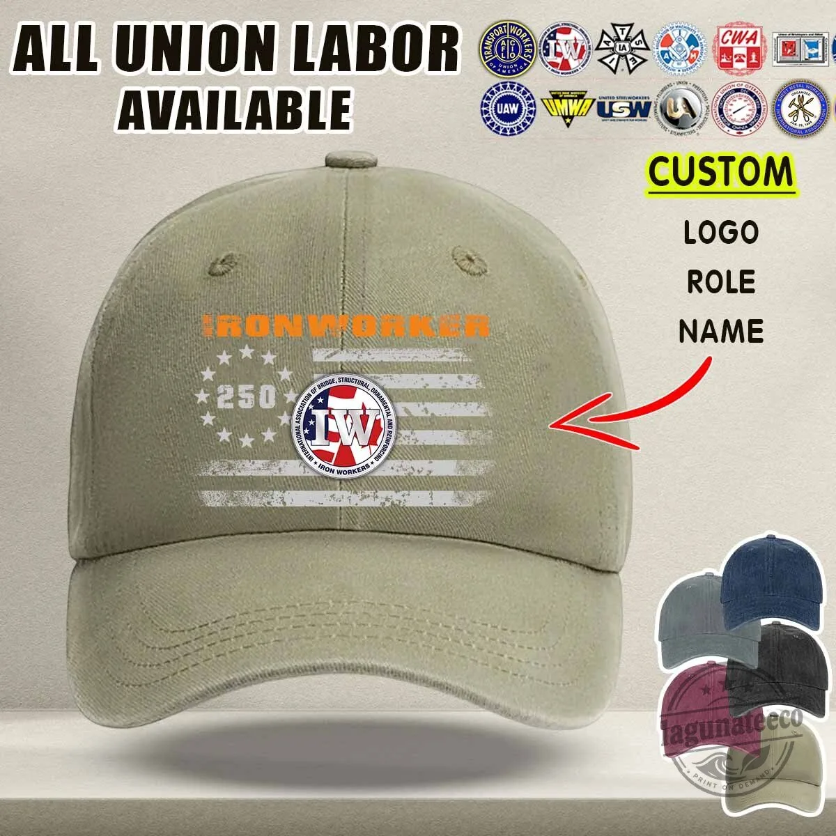 Carpenter Union Labor 250 Years American Flag Washed Denim Baseball Cap Hat 10 Carpenter Union Labor 250 Years American Flag Washed Denim Baseball Cap Hat