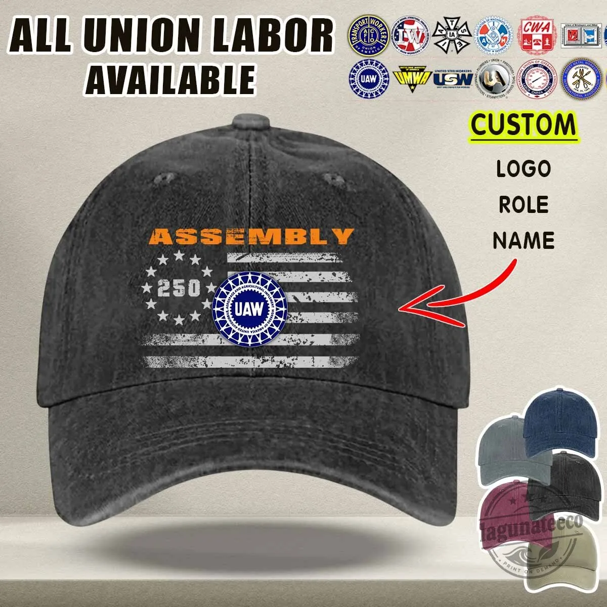 Carpenter Union Labor 250 Years American Flag Washed Denim Baseball Cap Hat 12 Carpenter Union Labor 250 Years American Flag Washed Denim Baseball Cap Hat