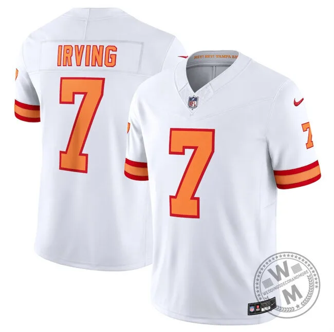 Bucky Irving Tampa Bay Buccaneers White Game Football Jersey