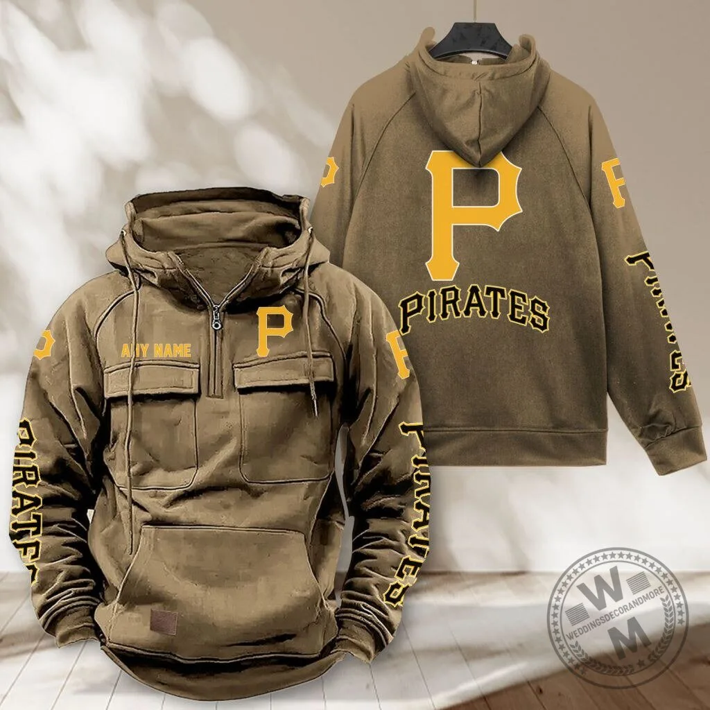 Pittsburgh Pirates Personalized Name Tactical Half-Zip Hoodie 10 Pittsburgh Pirates Personalized Name Tactical Half-Zip Hoodie