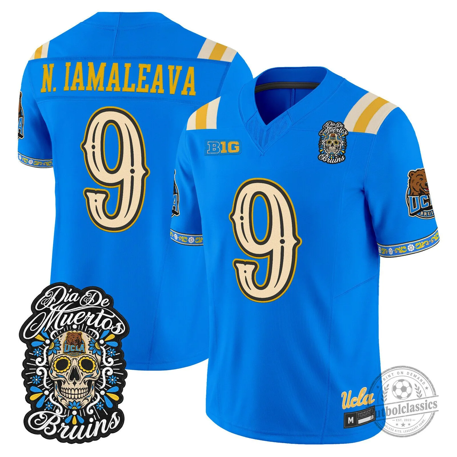 UCLA Bruins Dia de los Muertos Football Jersey