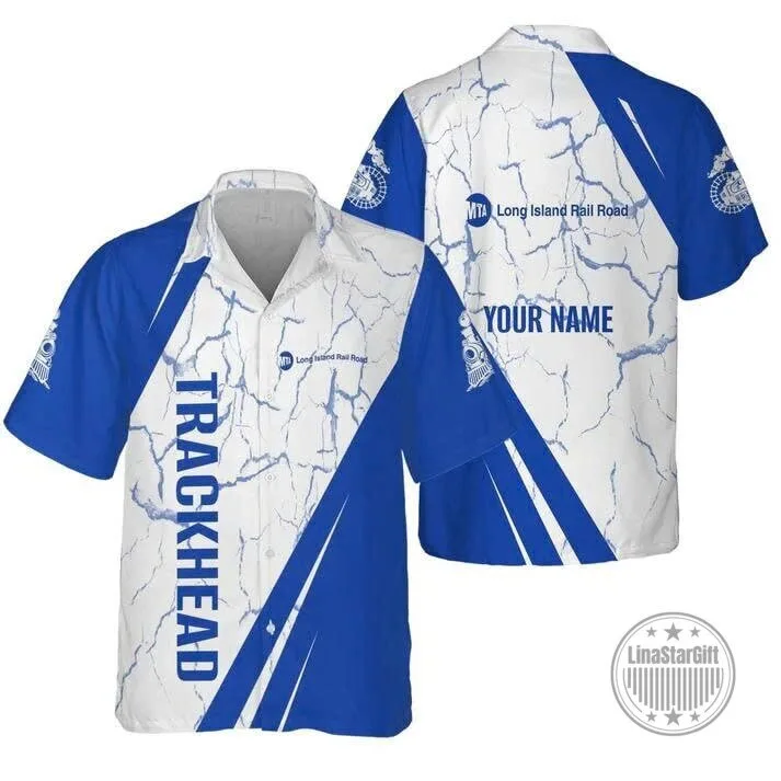 Long Island Rail Road Train Trackhead Personalized Hawaiian Shirt