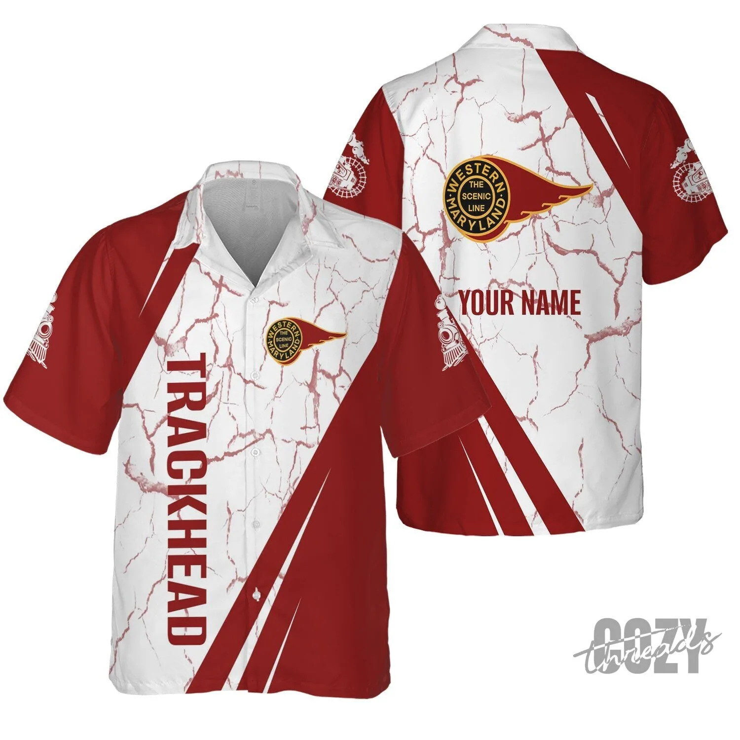 Western Maryland Railway Scenic Line Trackhead Hawaiian Shirt
