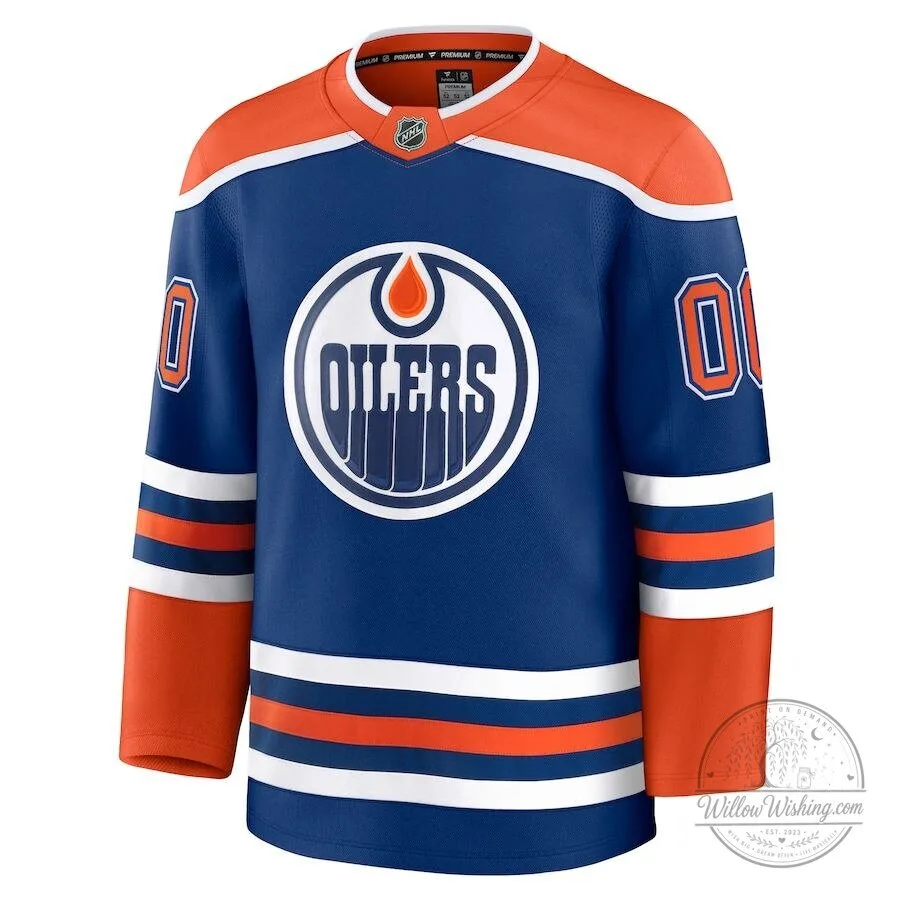 Edmonton Oilers National Hockey League Home Premium Custom Hockey Jersey