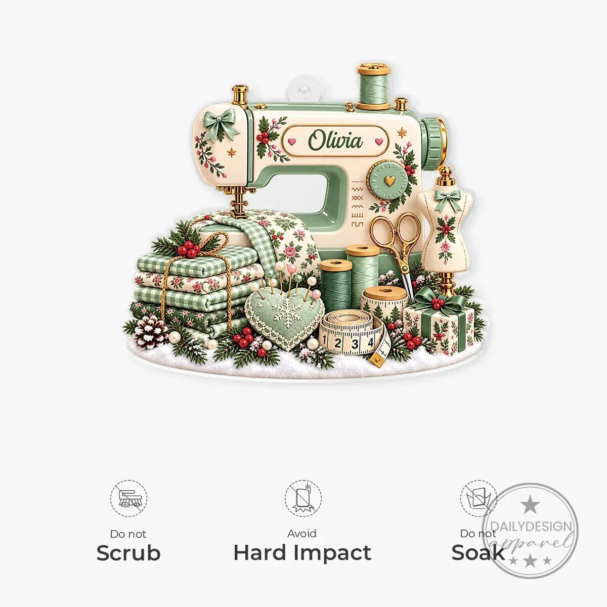 Personalized Sewing Machine Christmas Tree Ornament with Olivia Name 10 Personalized Sewing Machine Christmas Tree Ornament with Olivia Name