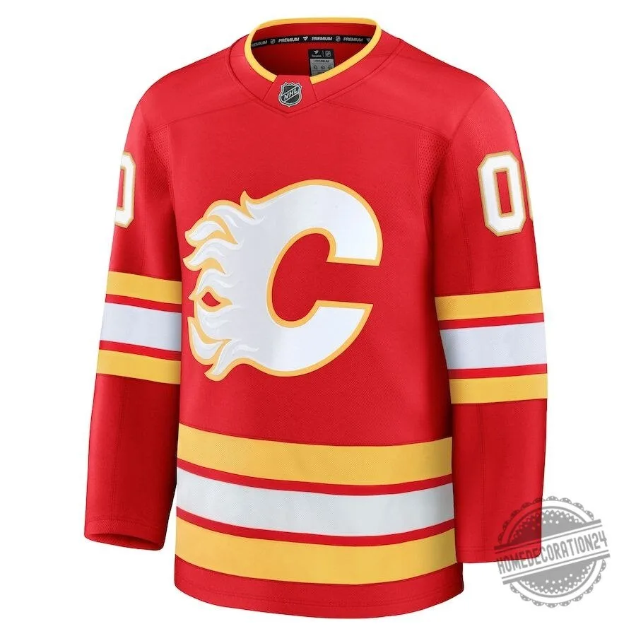 Calgary Flames Home Red NHL Ice Hockey Jersey