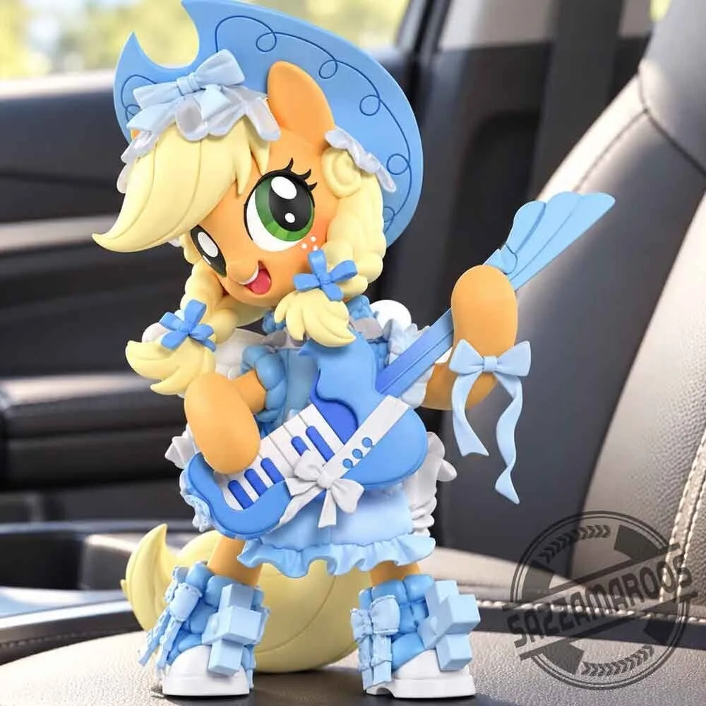 My Little Pony Applejack Blue Dress Keytar Figure 5 My Little Pony Applejack Blue Dress Keytar Figure