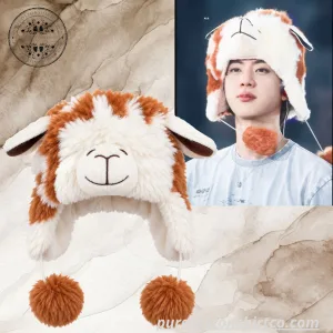 BTS JIN Alpaca Plush Hat 2026 BTS WORLDTOUR ARIRANG LATAM 2