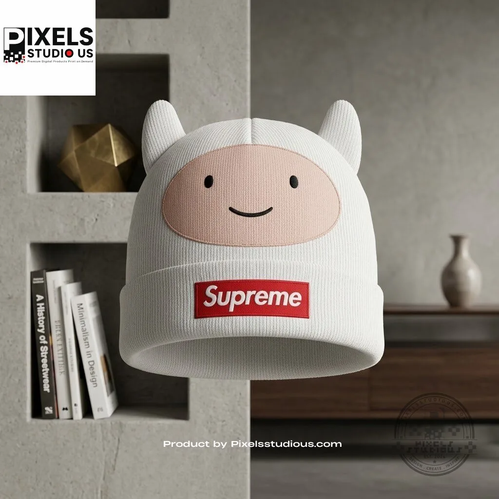 Supreme x Adventure Time Finn the Human Beanie Hat 6 Supreme x Adventure Time Finn the Human Beanie Hat 3D shirt or sports jersey with all-over print design