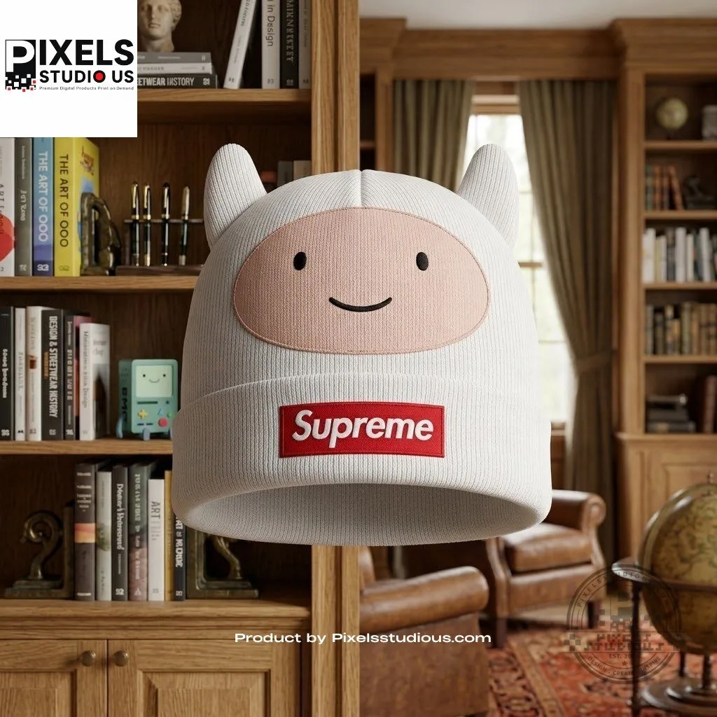 Supreme x Adventure Time Finn the Human Beanie Hat 7 Supreme x Adventure Time Finn the Human Beanie Hat 3D shirt or sports jersey with all-over print design