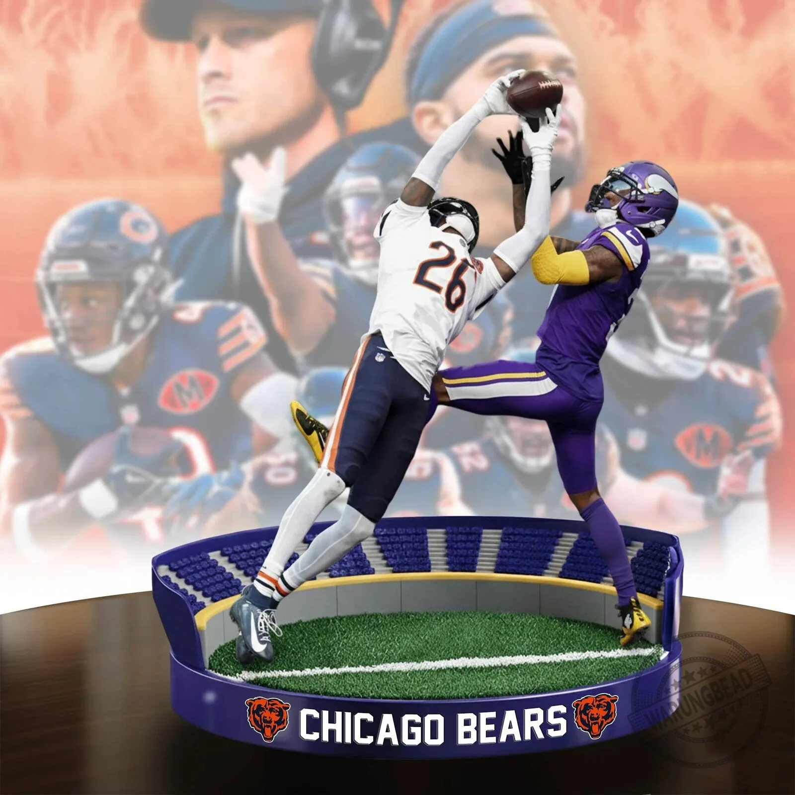 Chicago Bears Football Team Stadium Scene Christmas Tree Ornament