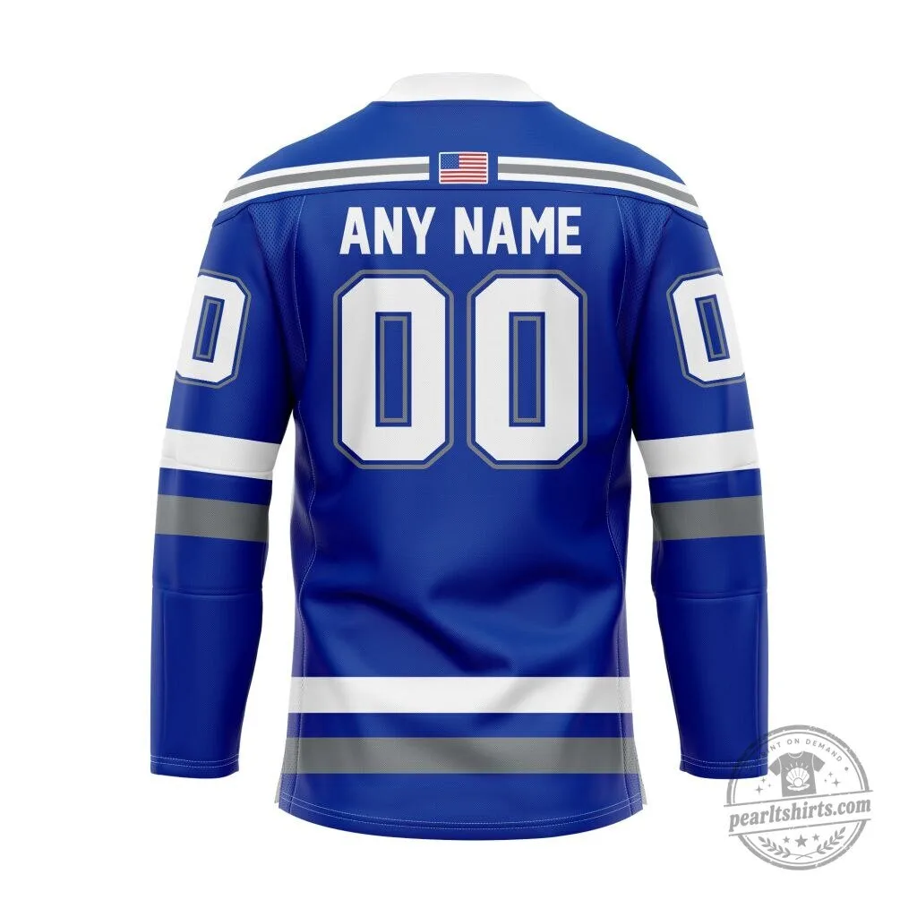 Air Force Falcons Personalized Blue Lace-Up Hockey Jersey 3 Air Force Falcons Personalized Blue Lace-Up Hockey Jersey