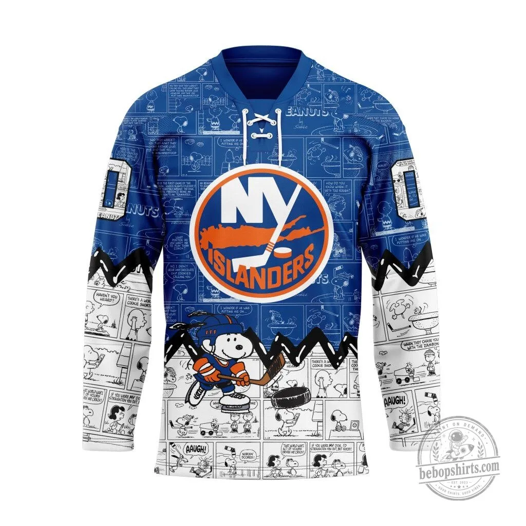 New York Islanders Snoopy Peanuts Hockey Jersey