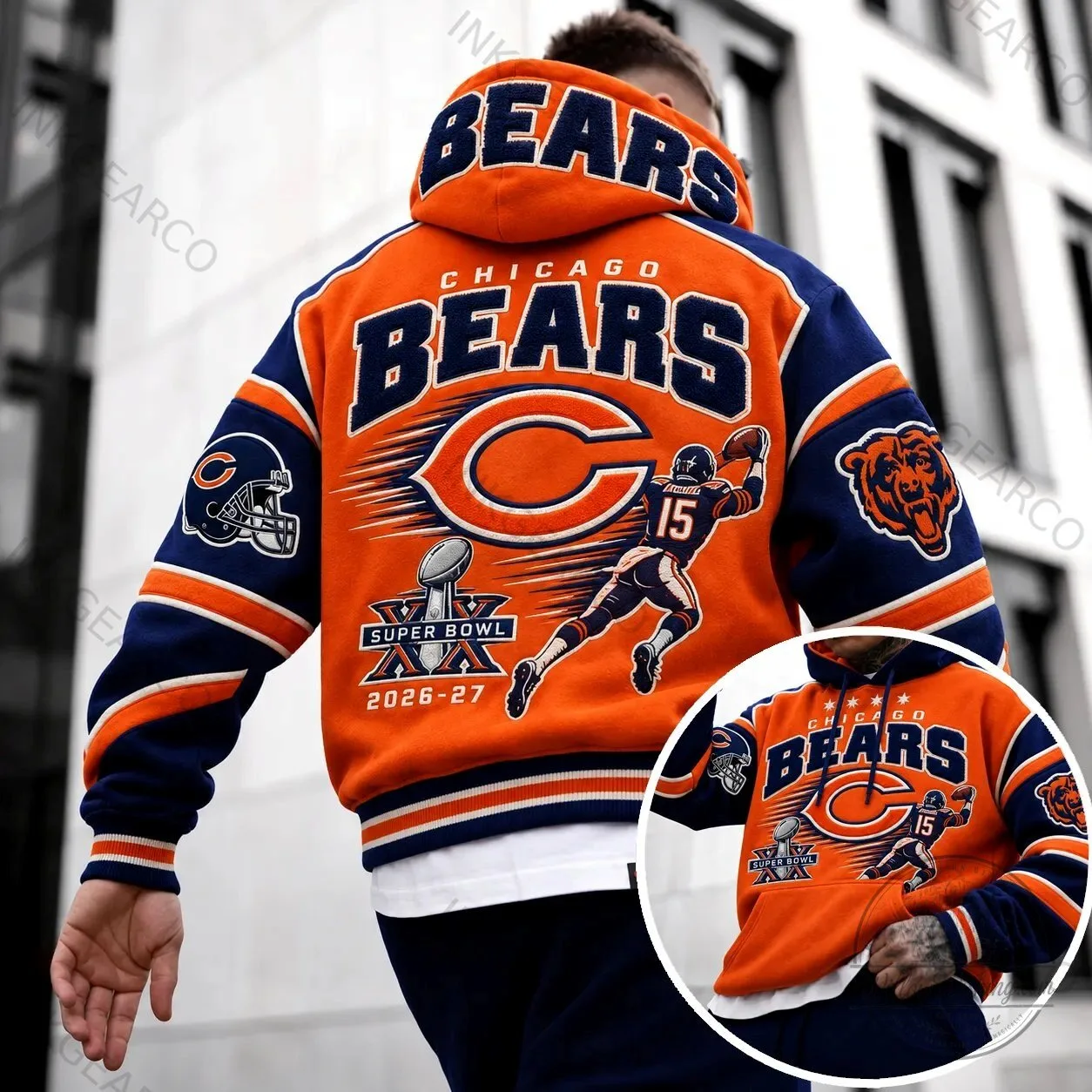 Chicago Bears Super Bowl 2026-27 Football Team Fan Hoodie