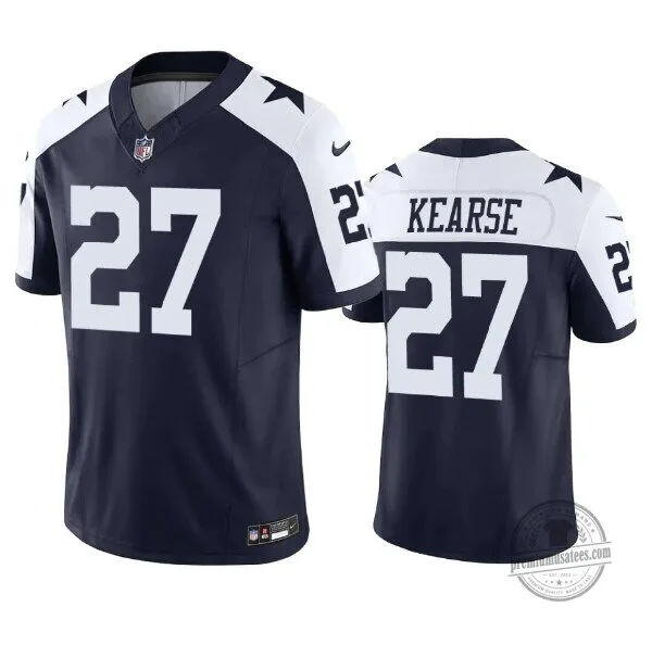 Dallas Cowboys Football Jayron Kearse Number 27 Navy Blue Football Jersey
