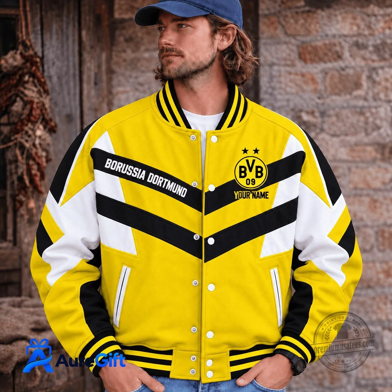 Borussia Dortmund Bundesliga Personalized Varsity Jacket