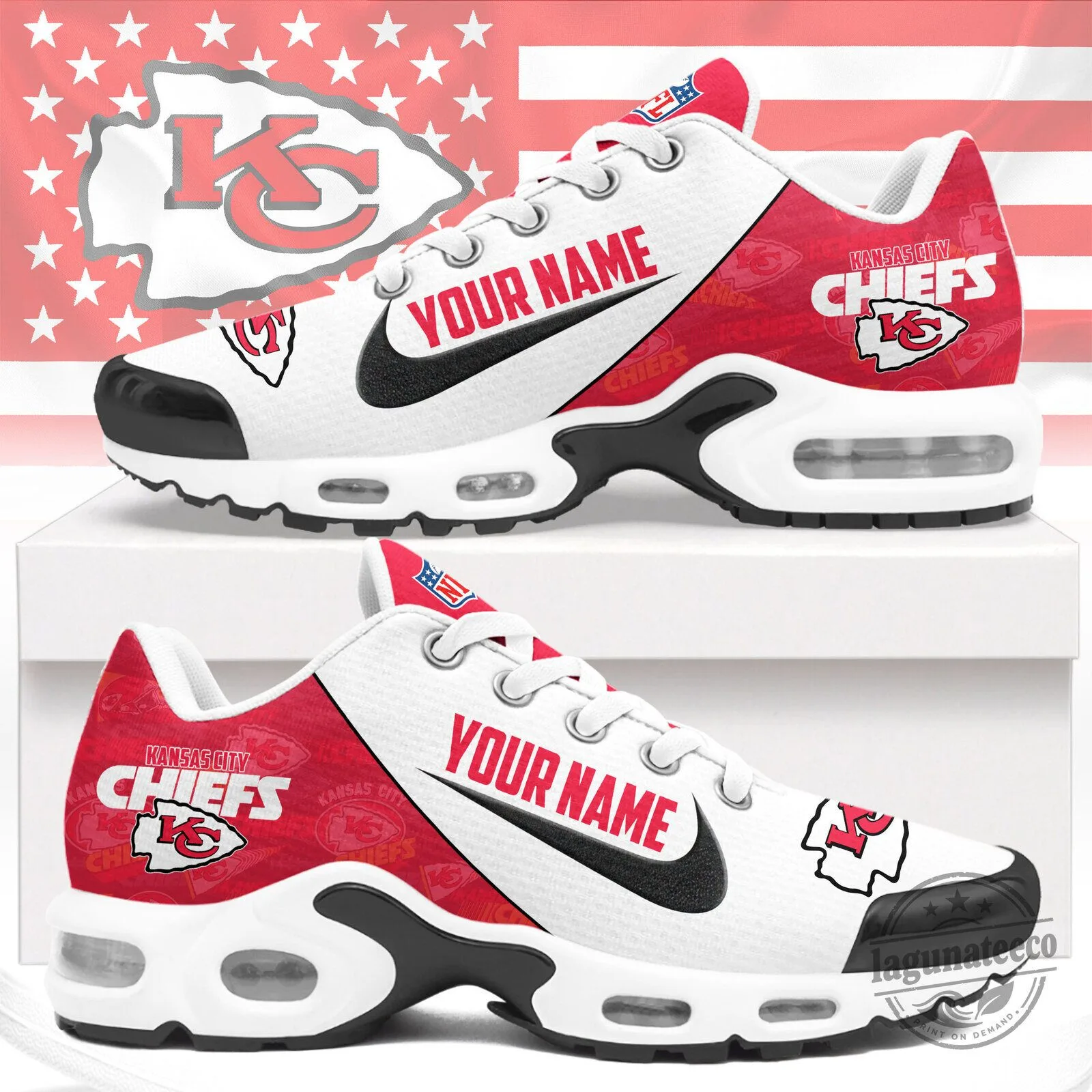 Kansas City Chiefs Custom Name Running Shoes