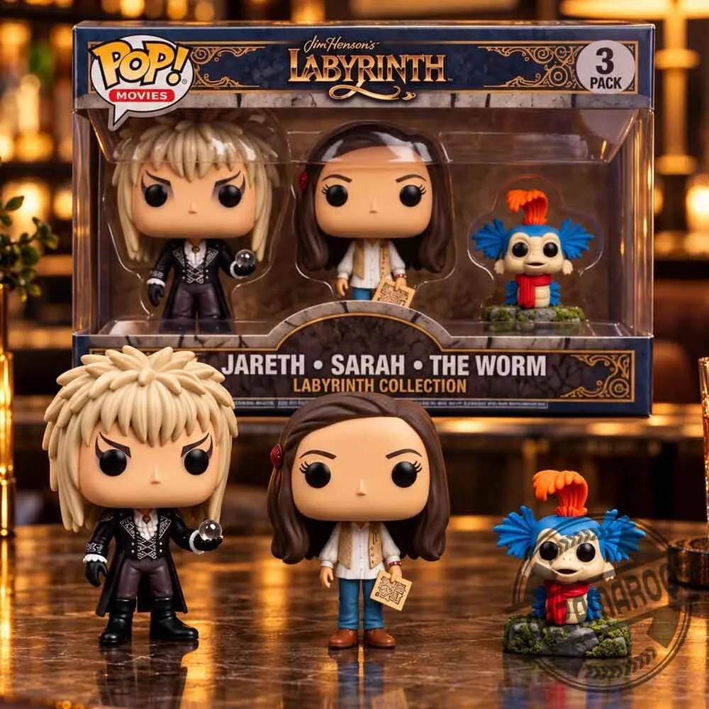 Funko Pop! Movies Jim Henson’s Labyrinth Jareth, Sarah & The Worm 3-Pack Vinyl Figure Collectible Set 4 Funko Pop! Movies Jim Henson’s Labyrinth Jareth, Sarah & The Worm 3-Pack Vinyl Figure Collectible Set