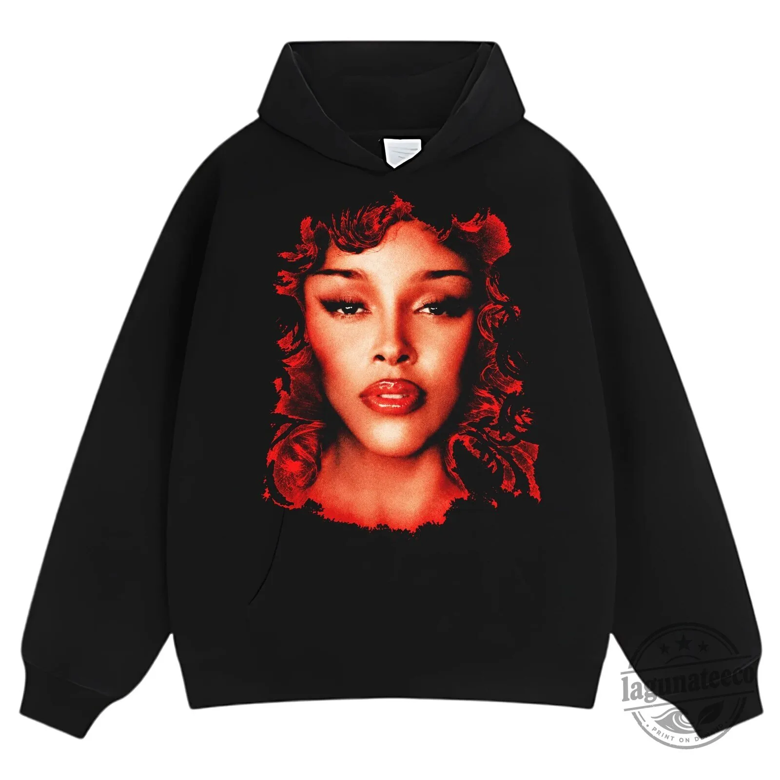 Doja Cat Scarlet Red Portrait Graphic Oversized Washed Black T-Shirt 15 Doja Cat Scarlet Red Portrait Graphic Oversized Washed Black T-Shirt