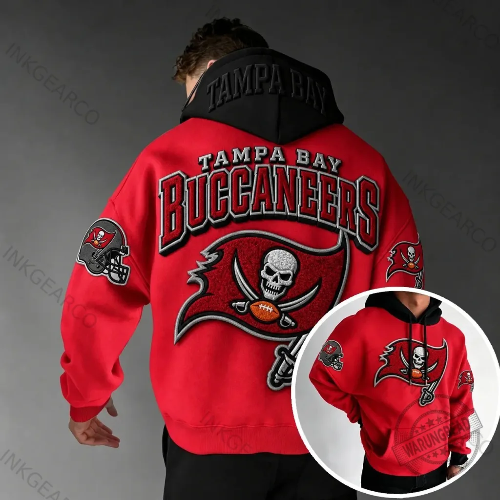 Tampa Bay Buccaneers Football Team Logo Red Hoodie Tampa Bay Buccaneers Football Team Logo Red Hoodie