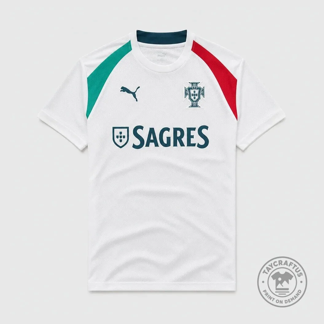 Portugal National Football Team White Training Jersey 2 Portugal National Football Team White Training Jersey