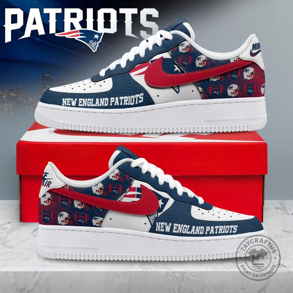 New England Patriots NFL Gridiron Classic Air Force 1 Shoes New England Patriots NFL Gridiron Classic Air Force 1 Shoes