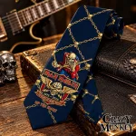 Iron Maiden 50th Anniversary Eddie Gold Chain Necktie | Accessories