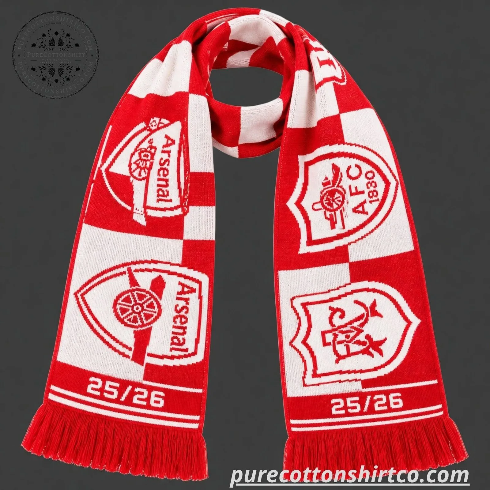 Arsenal FC Soccer Fan Scarf 25/26 5 Arsenal FC Soccer Fan Scarf 25/26