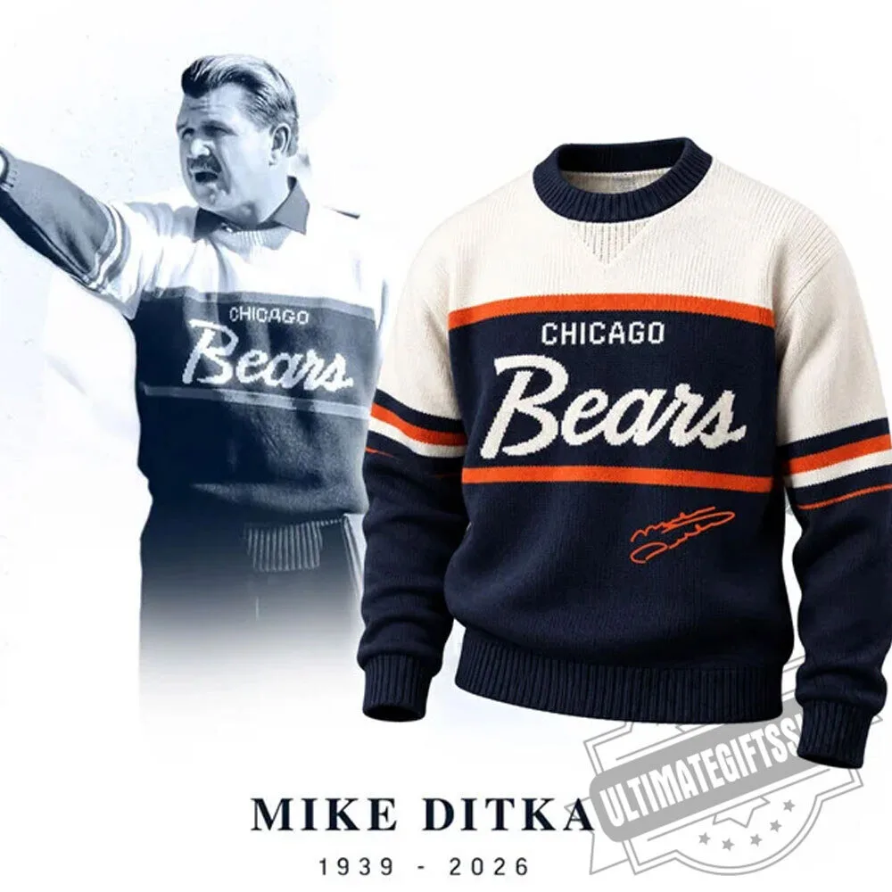 Mike Ditka Chicago Bears Vintage Sweater 3 Mike Ditka Chicago Bears Vintage Sweater