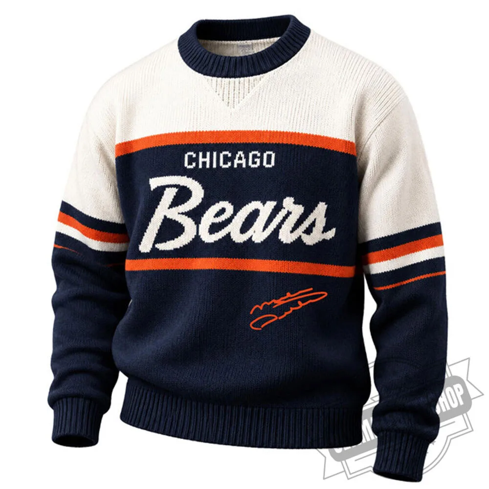 Mike Ditka Chicago Bears Vintage Sweater 4 Mike Ditka Chicago Bears Vintage Sweater
