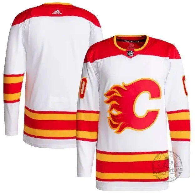Calgary Flames Official National Hockey League White Team Replica Hockey Jersey