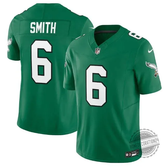Philadelphia Eagles DeVonta Smith Green Football Jersey 1 Philadelphia Eagles DeVonta Smith Green Football Jersey
