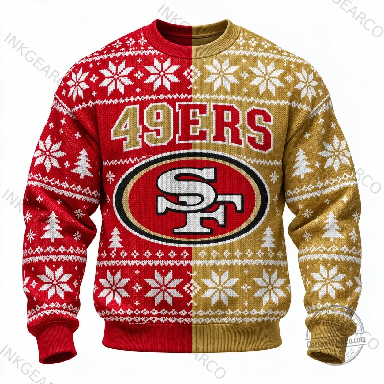 San Francisco 49ers Ugly Christmas Holiday Crewneck Sweatshirt